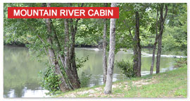 mountain river cabin