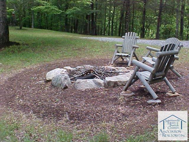  firepit with outdoor furniture near upper end of 
