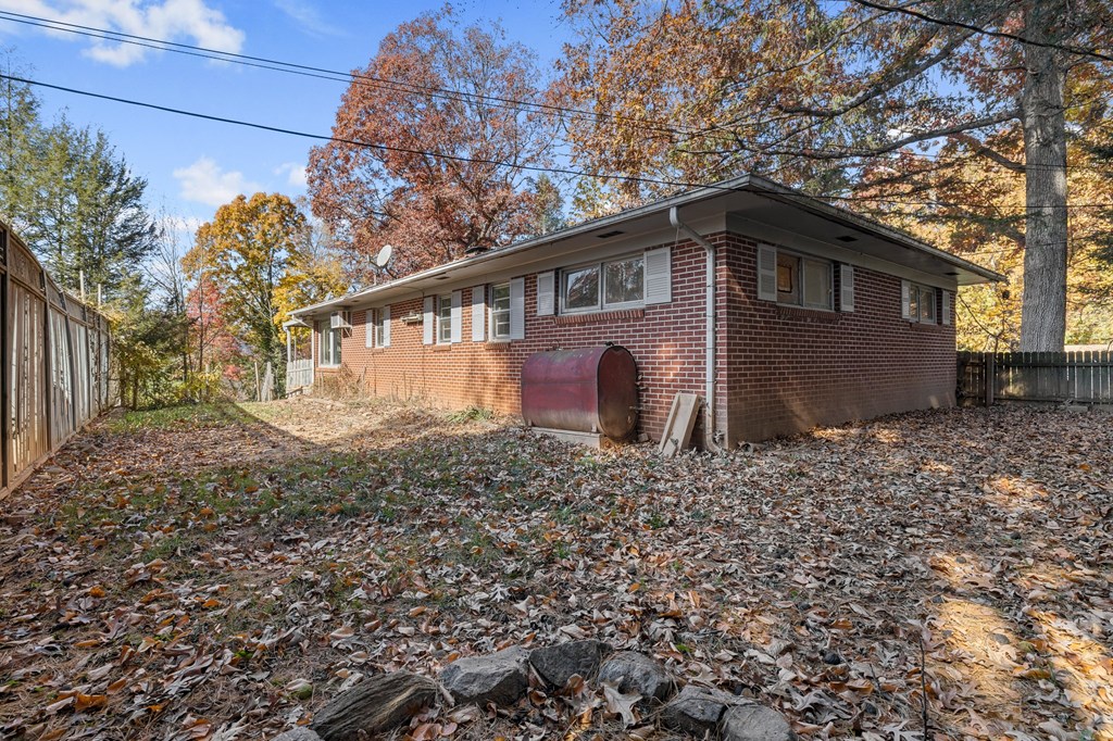 Side and back yard are fenced