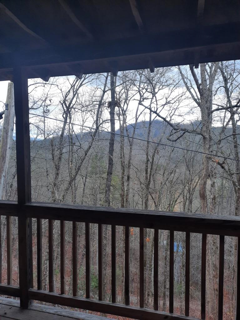 View Off Porch of Small Cabin