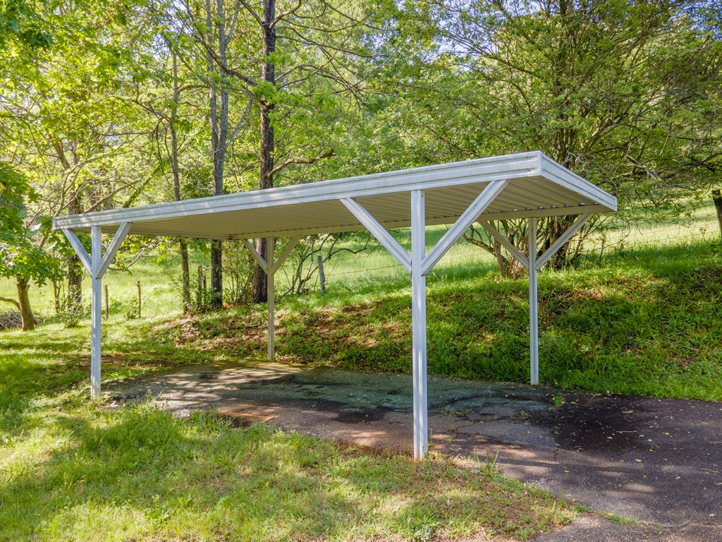 Carport across from Front Walkway