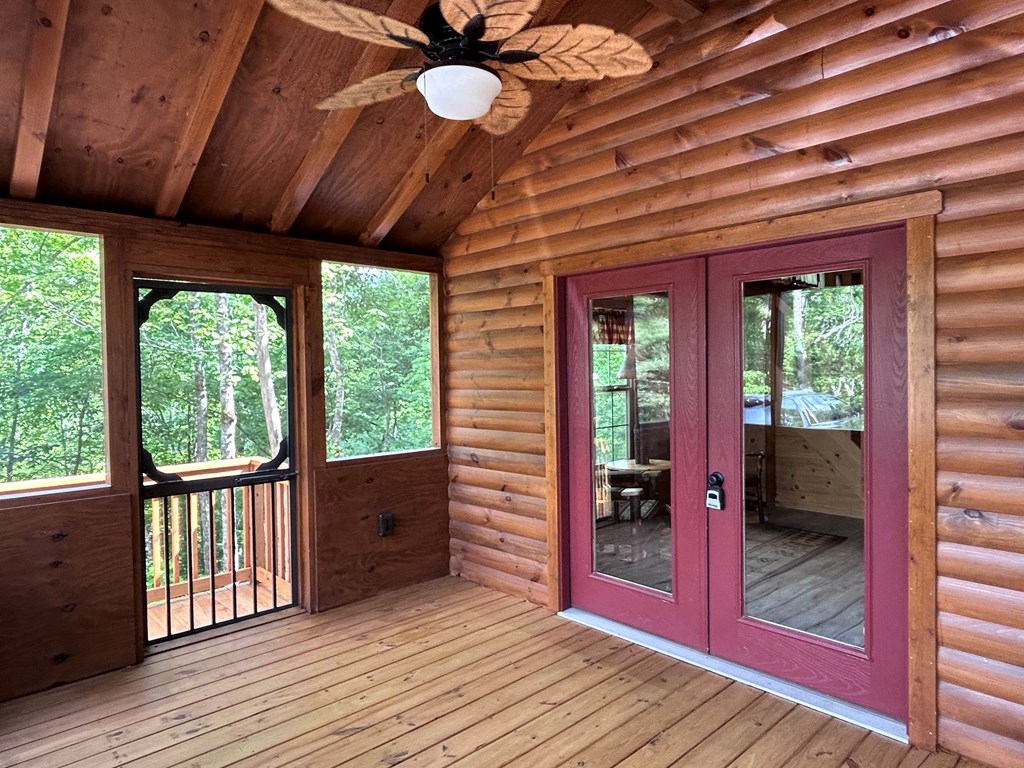 Screened-Covered Porch with Fan