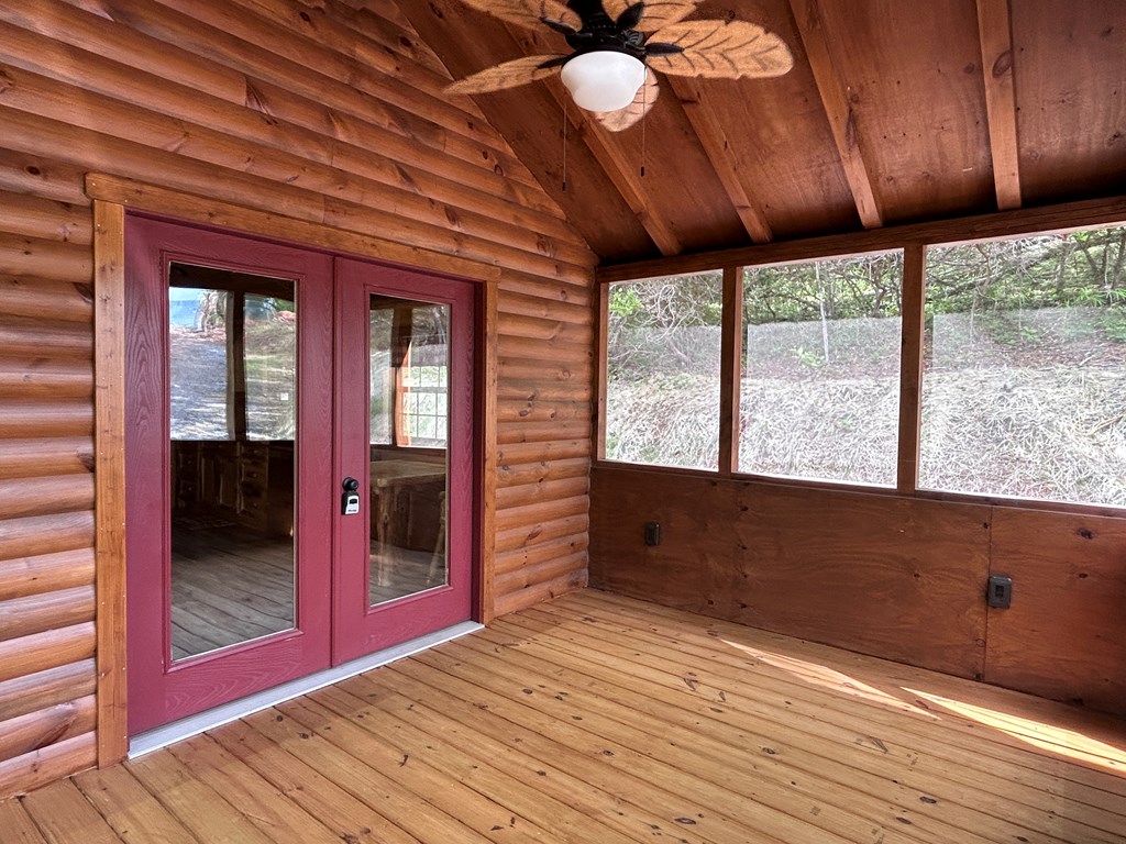 Screened-Covered Porch with Fan