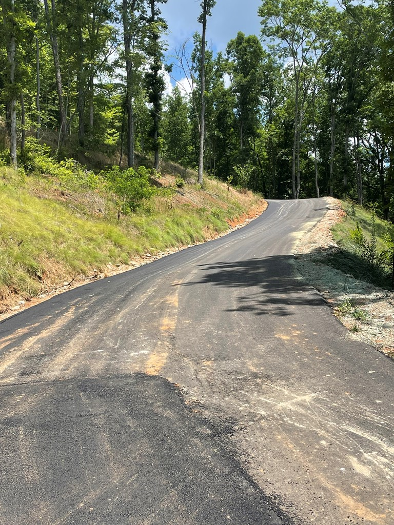 Paved section of road