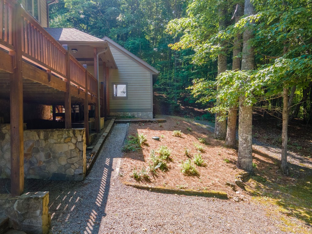 Walkway down to Basement