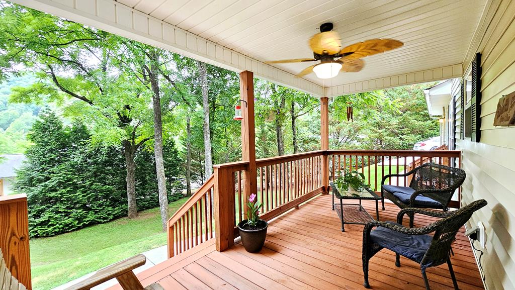 Rear Covered Deck with Kitchen access