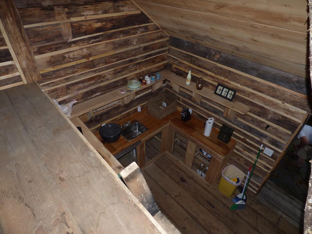 Loft looking down on kitchen