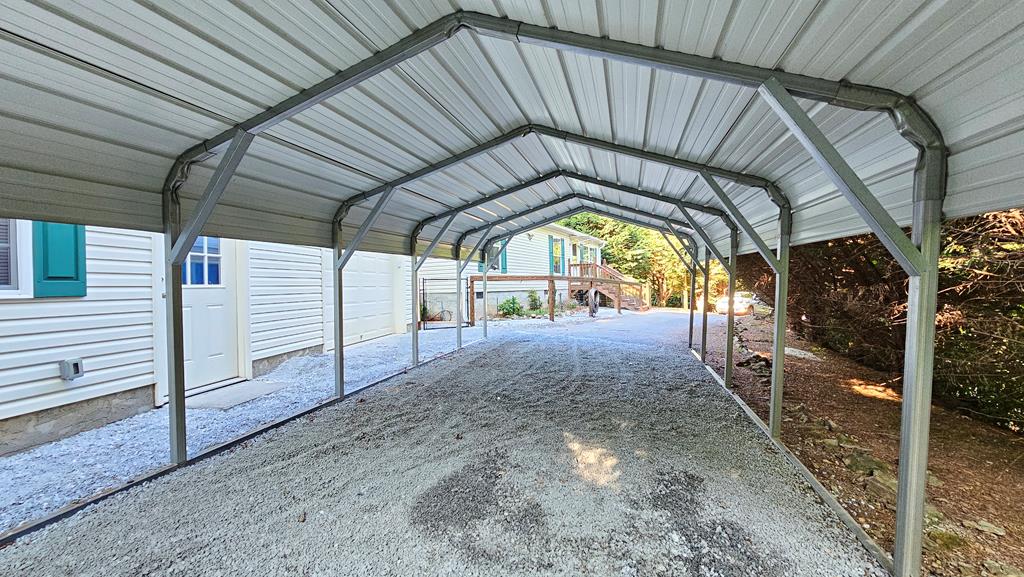 Single Car Detached Carport - Long enough for 2 ve