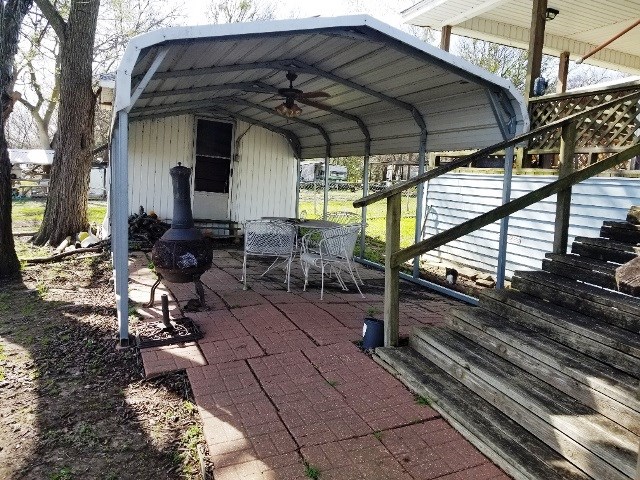 COVERED PATIO IN BACK YARD