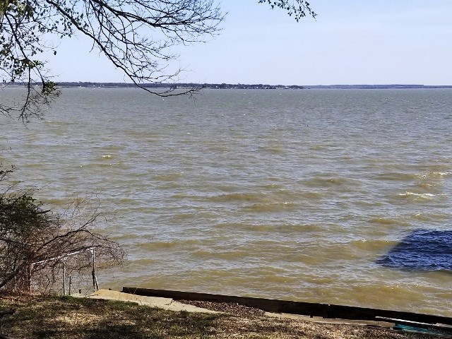 VIEW OF LAKE FROM BACK YARD