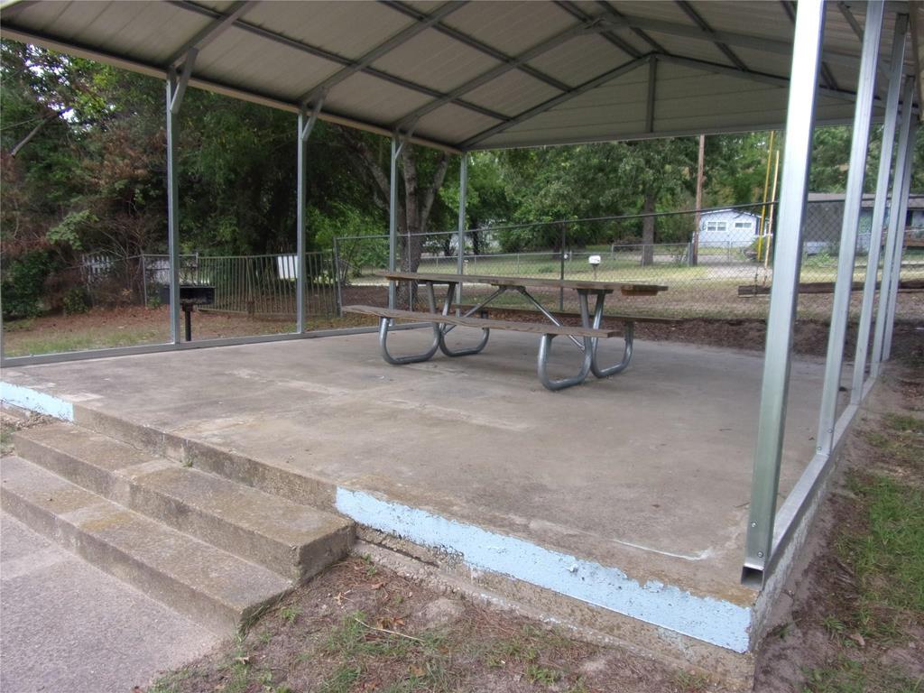 picnic table at swim area