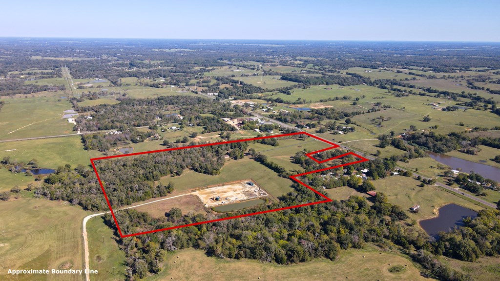 Outlined Aerial View of Property