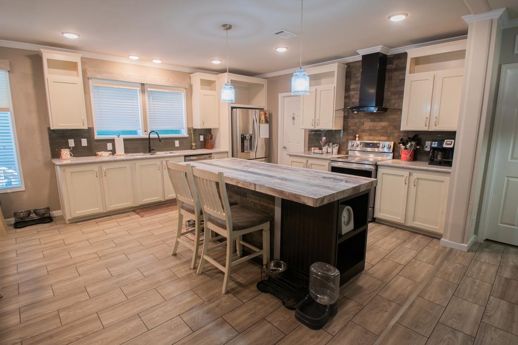 Beautiful kitchen open to living room and dining r