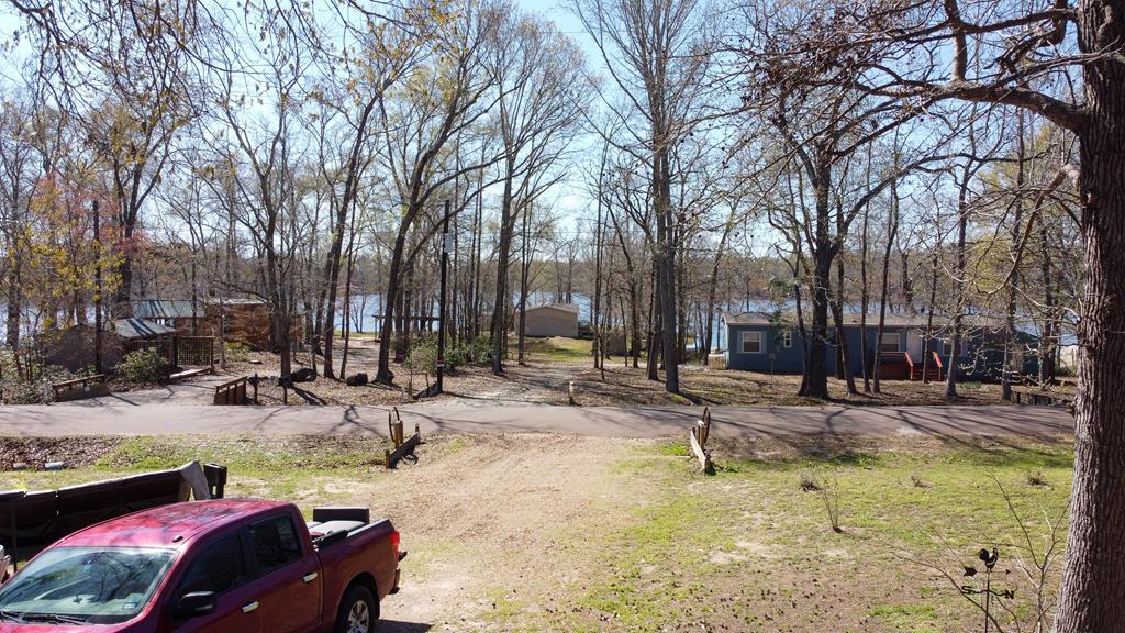 view from front porch to the lake