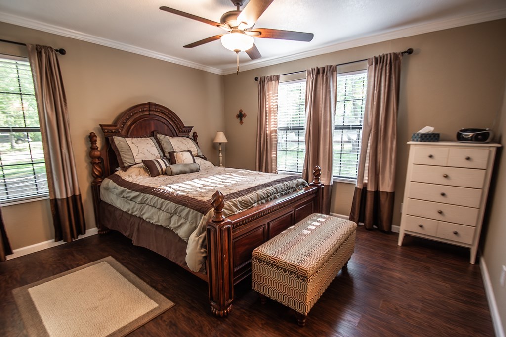 Master bedroom with attached bath