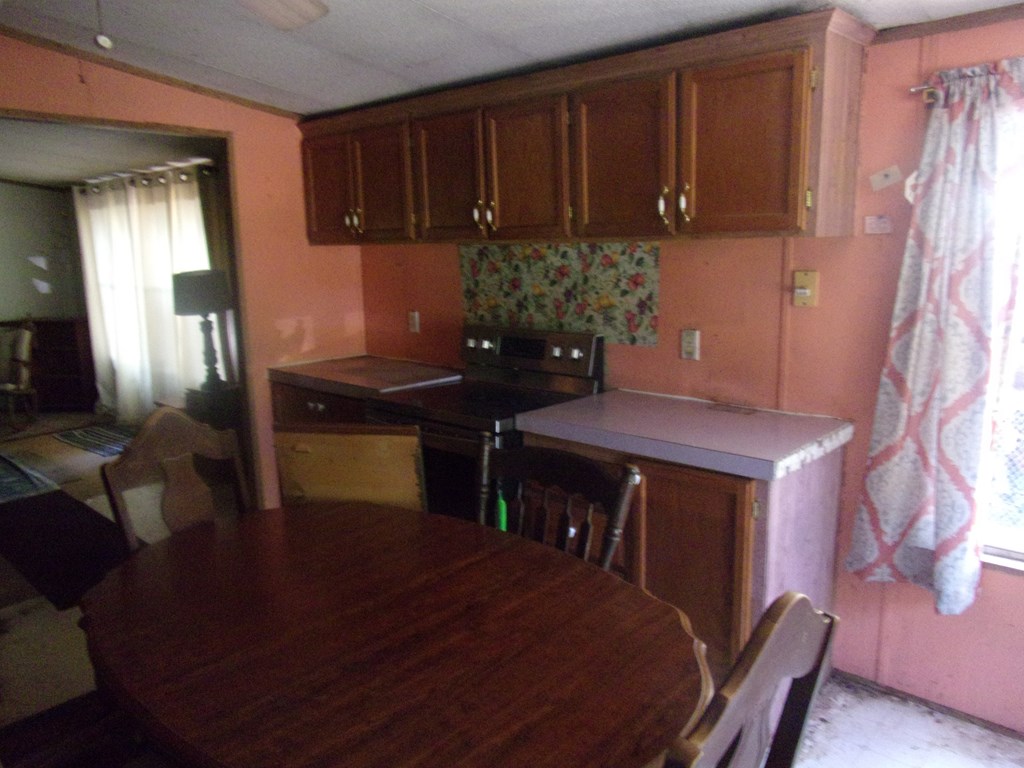 dining area by kitchen