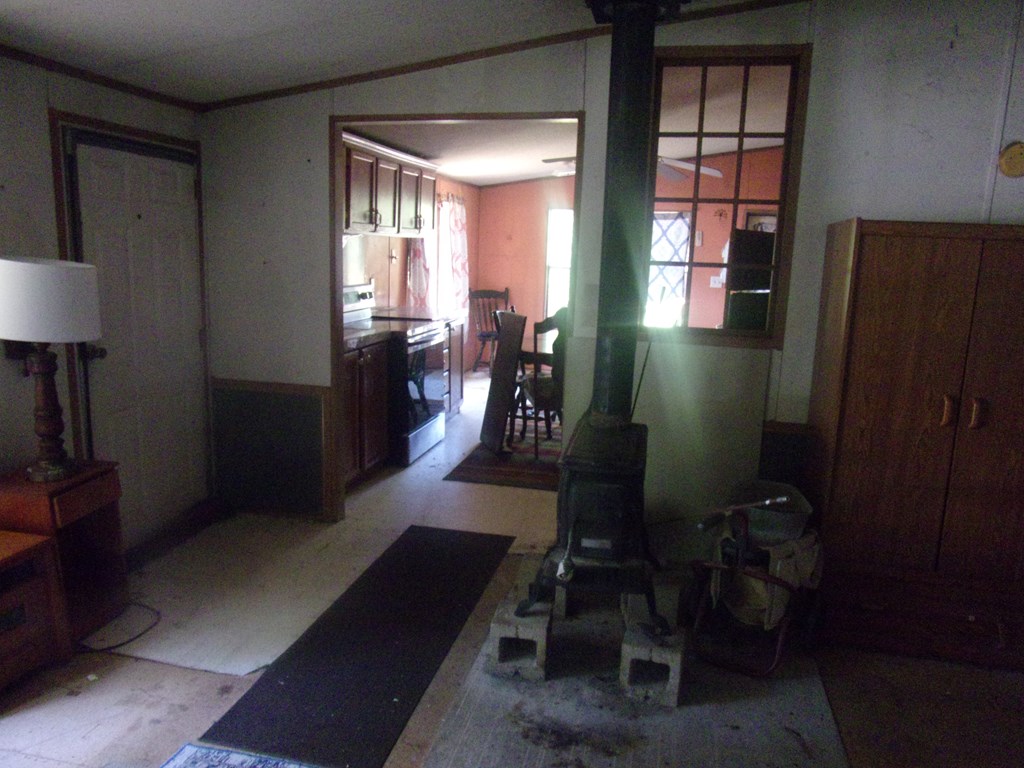 view from Living room toward kitchen