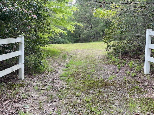 Entrance to open lot