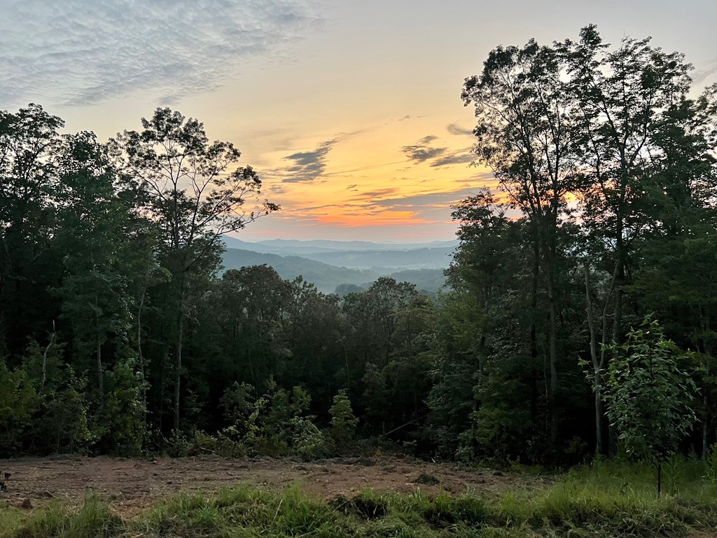 Sunset view of lot