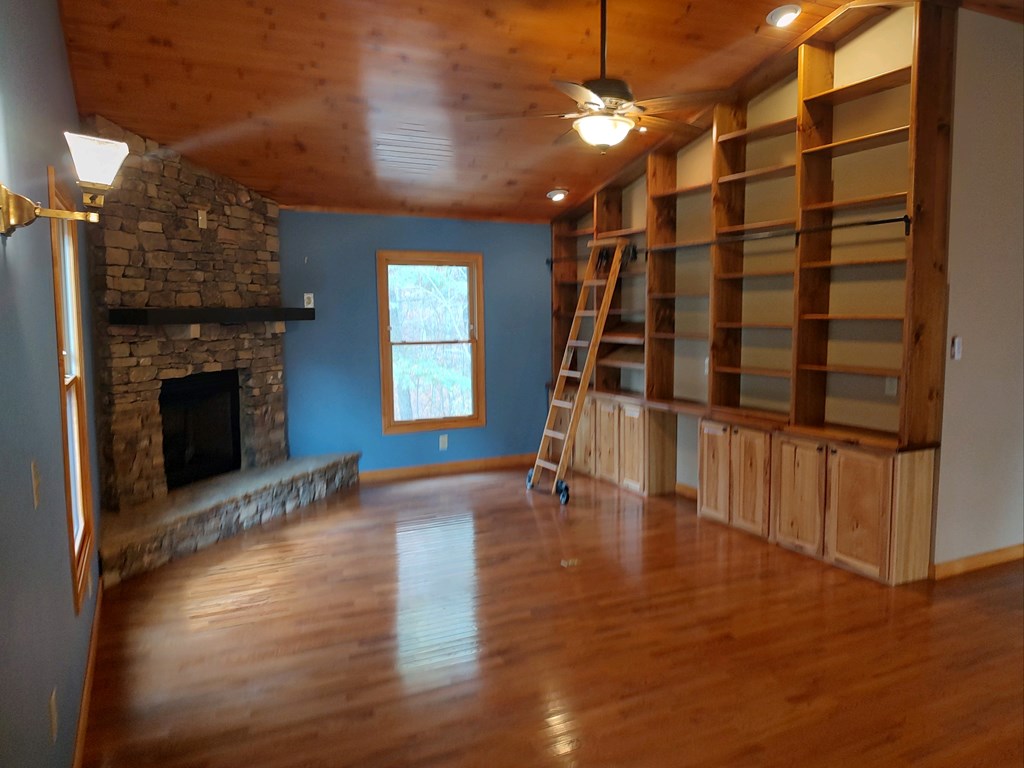 Another Family Room With Stone Fireplace