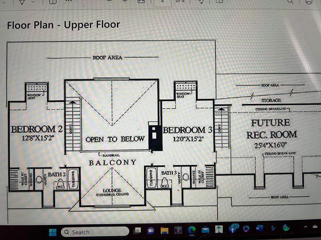 Second Level with Unfinished Area above Garage