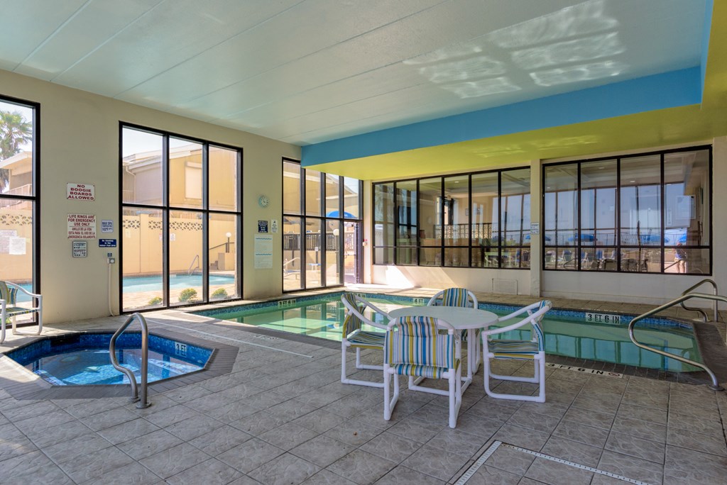 Indoor pool and hot tub