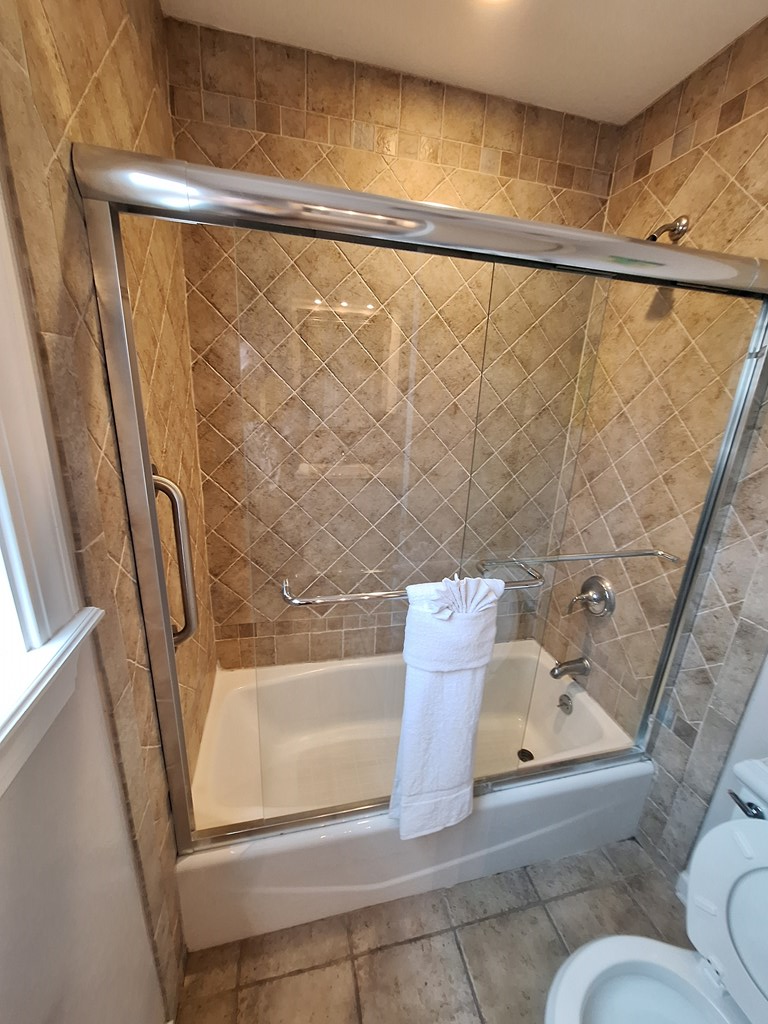 Walk-in glass shower