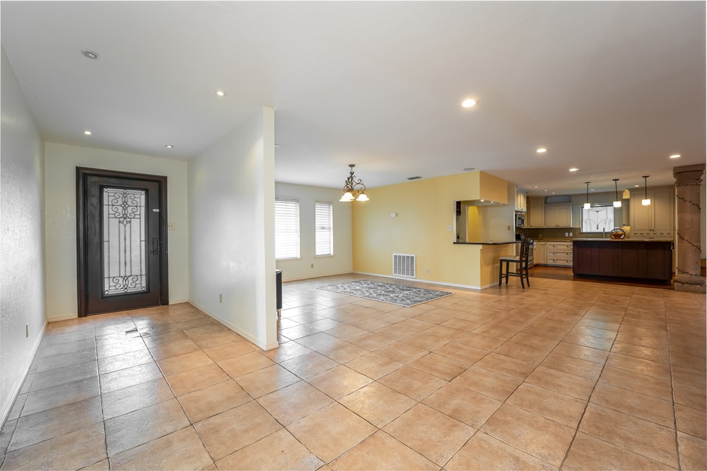 Foyer & Open living room/dining room