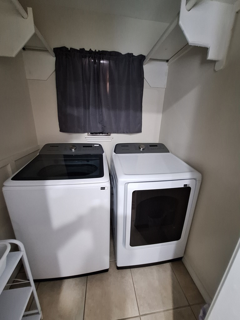 Fully size washer and dryer included