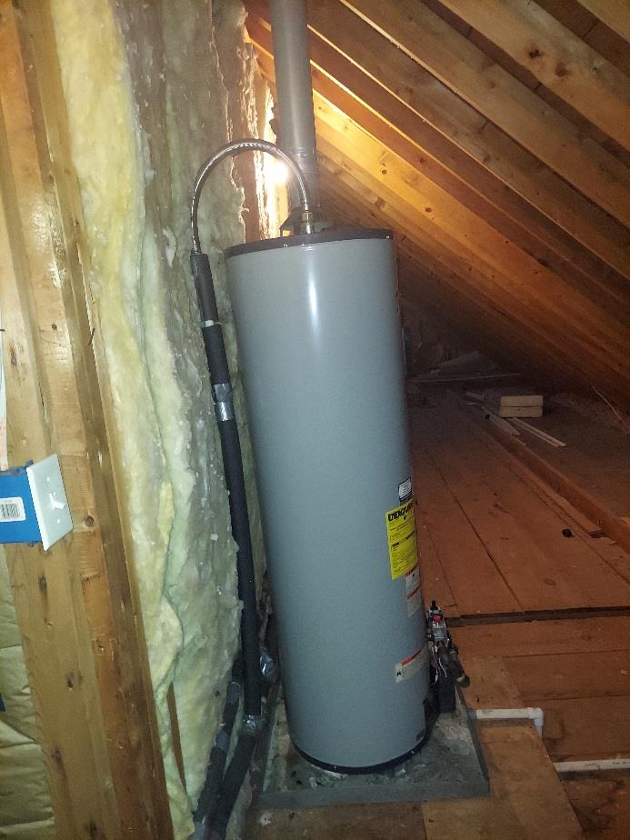 2 gas water heaters - upstairs