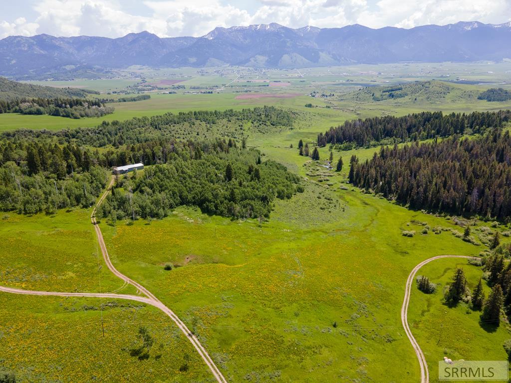 House and some of the property from aerial view