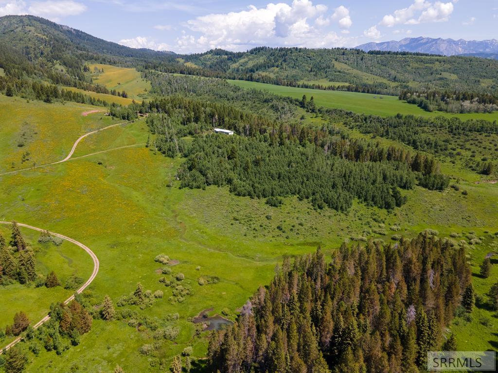 House and some of the property from aerial view