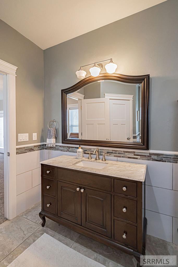 Primary Bathroom with Double Vanities 