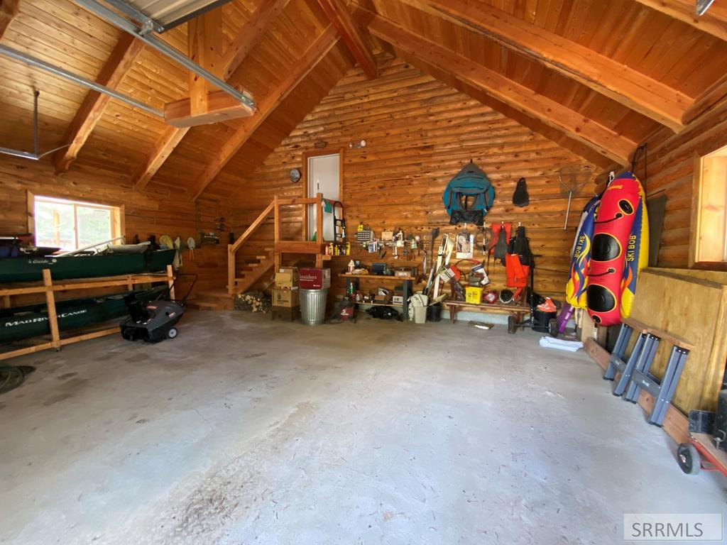 Inside garage