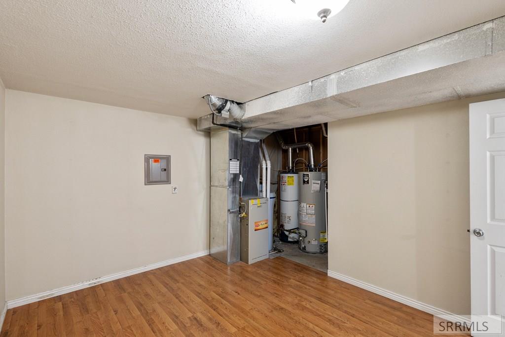 mechanical/storage room in basement