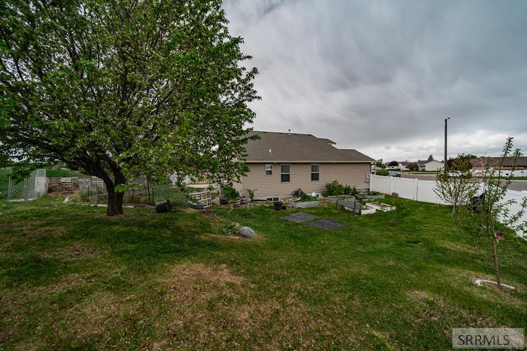 Backyard View standing at top of back property