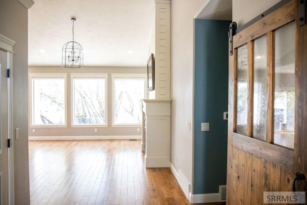 View from entrance into living room