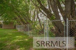 Metal Fencing in backyard