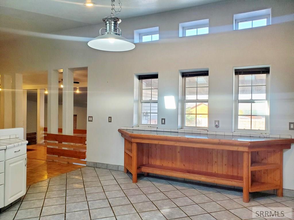 Breakfast Bar and View Into Living Room