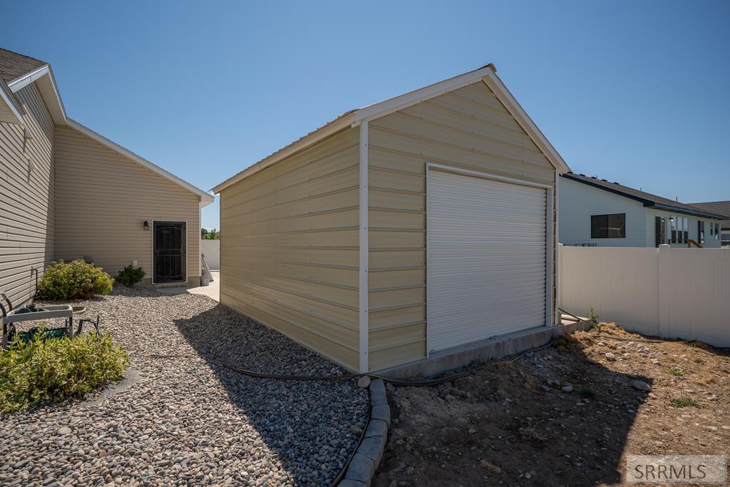 Shed Has Front & Back Overhead Doors      