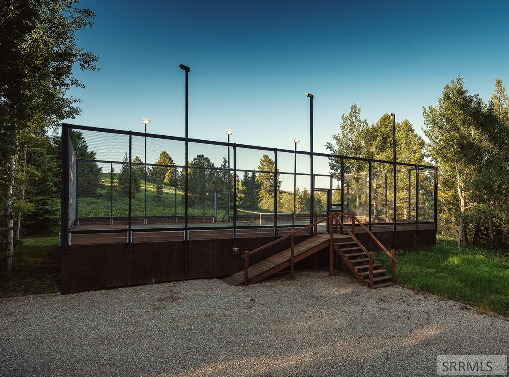 Night-lit Heated Heated Paddle Tennis Court by Cab