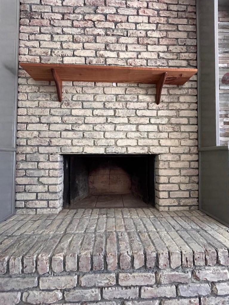 Den Wood Burning Fireplace