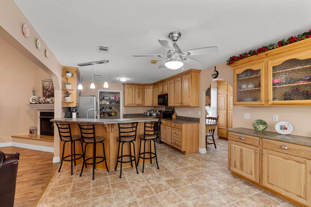 Built-in cabinetry for dining area