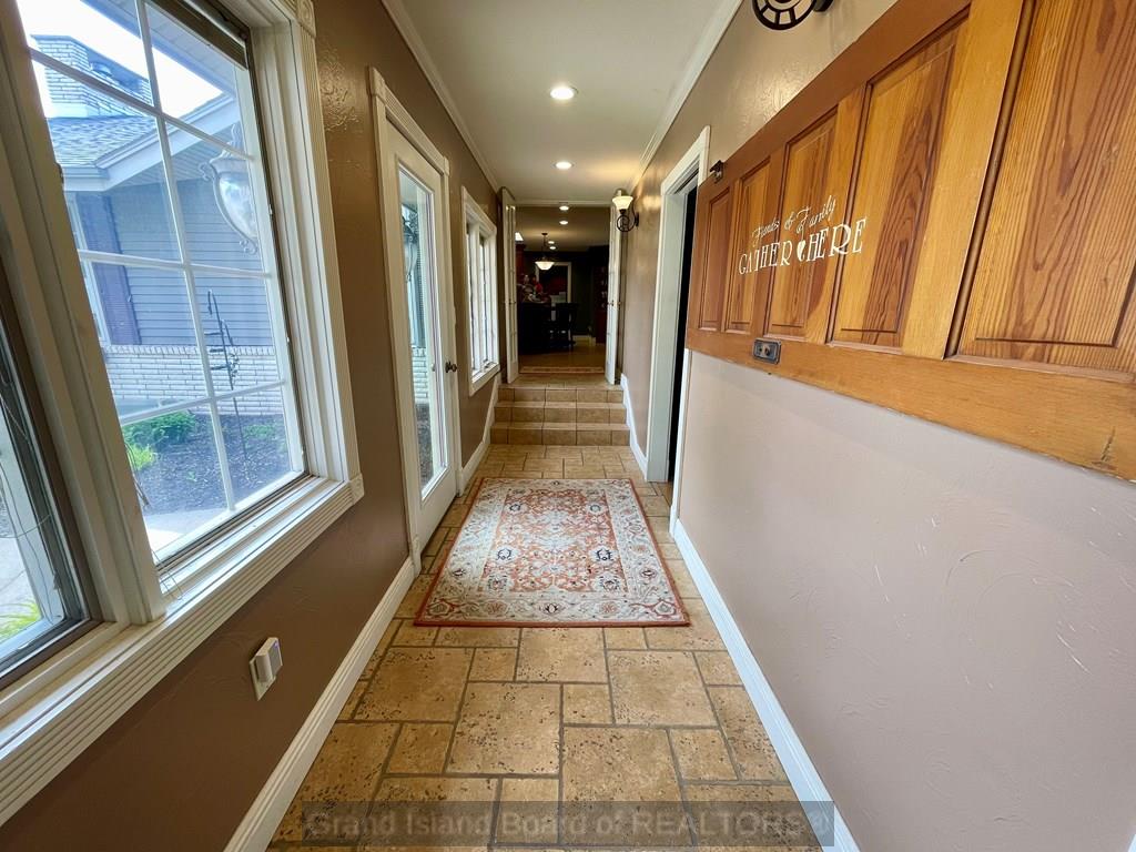 Hallway from garage to kitchen