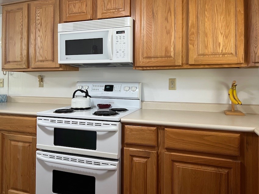 Kitchen Range and Microwave Hood