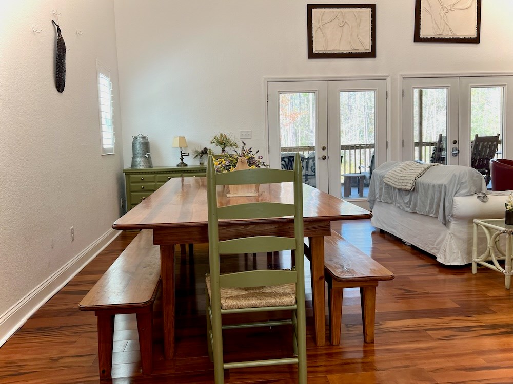 Dining Area Overlooks Porch