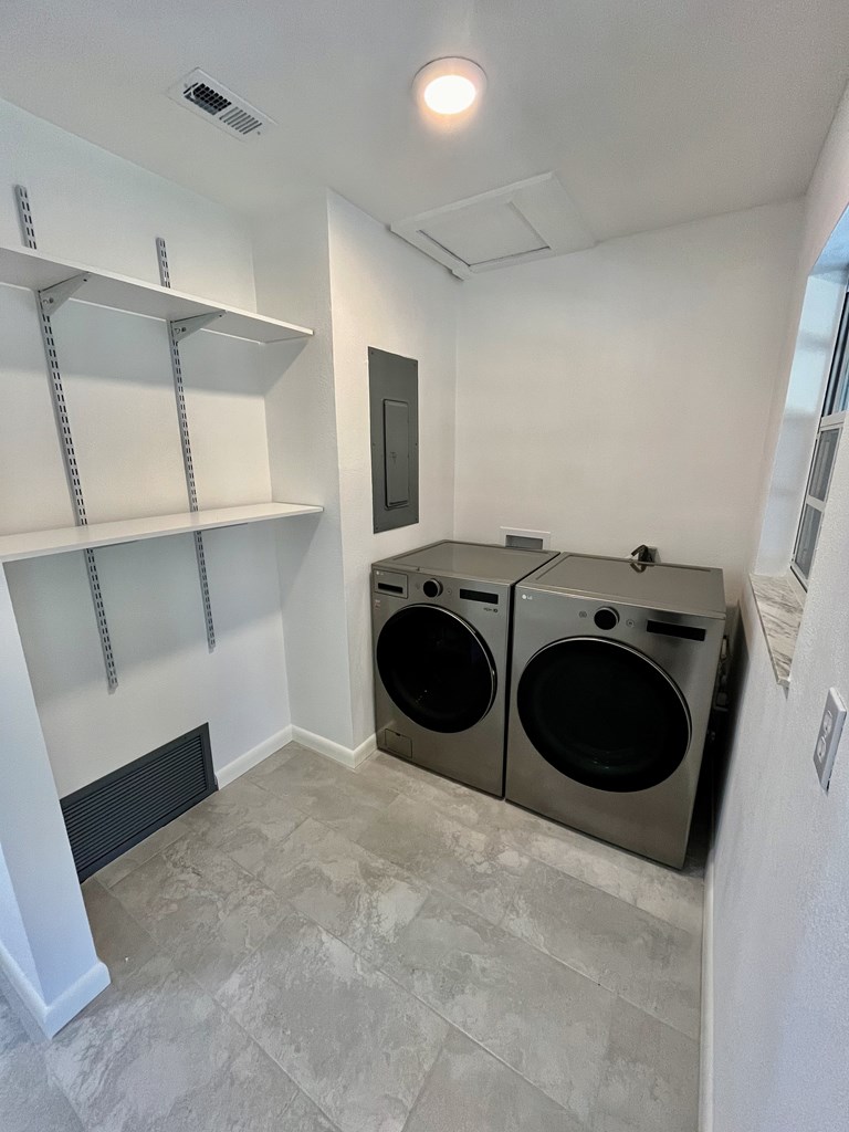 Laundry Room with Built-in Storage