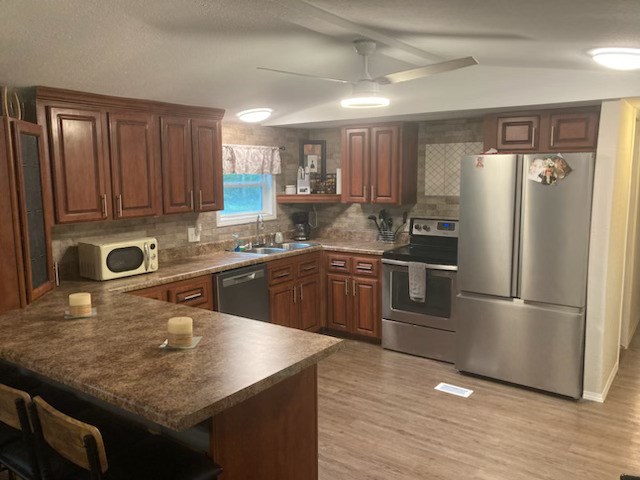 new stainless appliances