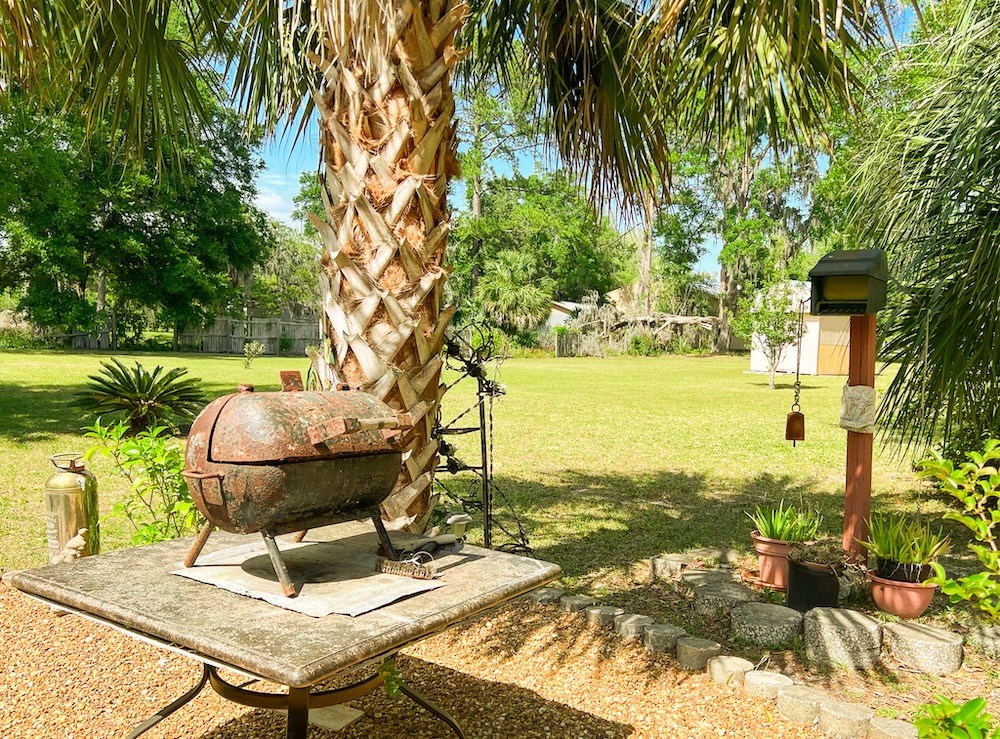 Charcoal Cooker in Patio