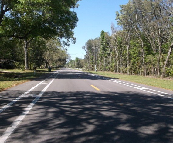 bike lanes the entire highway to town